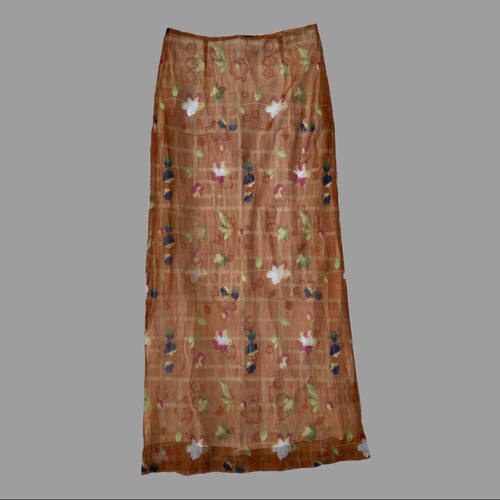 orange y2k maxi skirt 🧚🏼‍♀️
